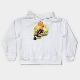 Beautiful Hoopoe For Ornithologists Kids Hoodie